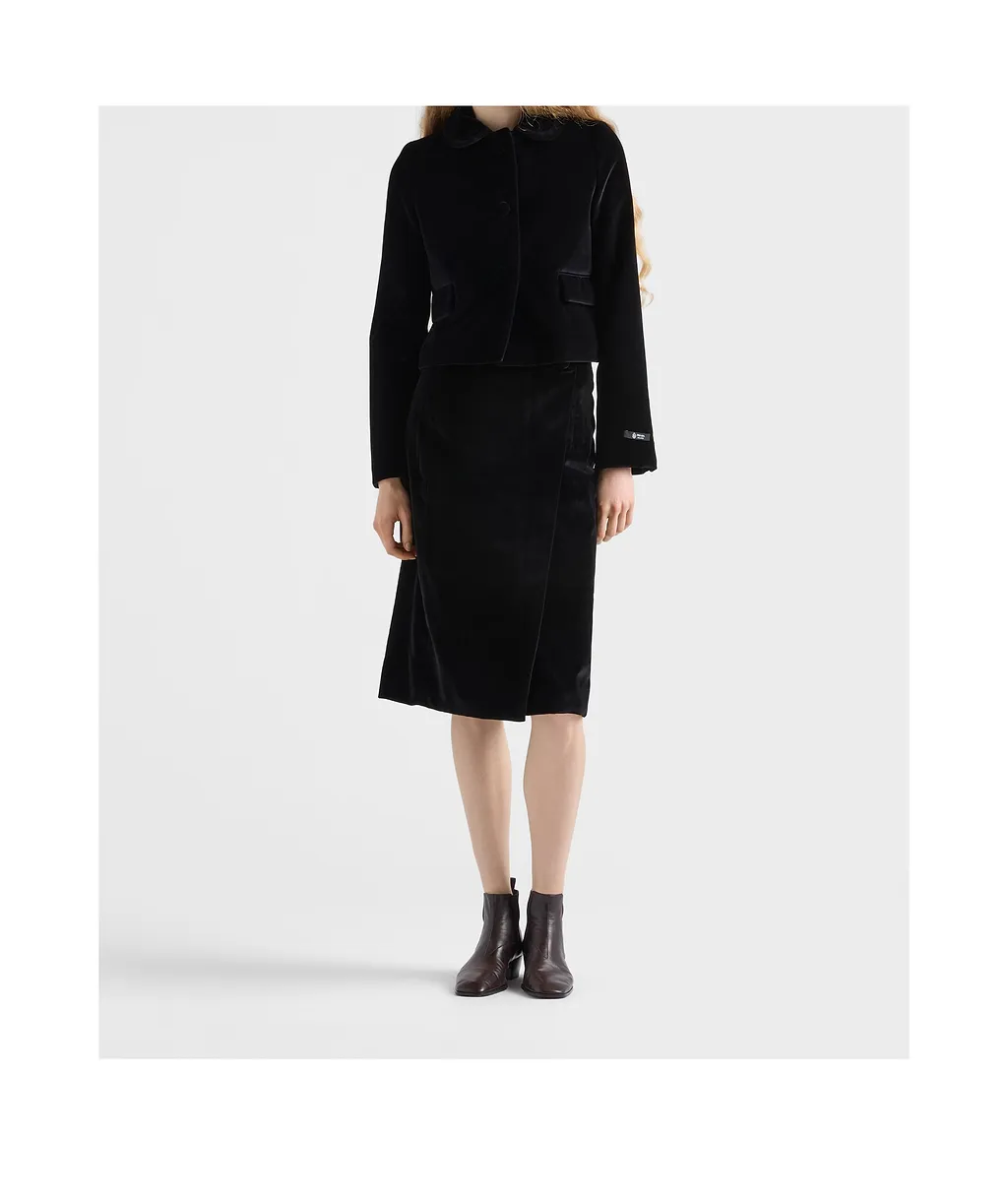 Single-Breasted Velvet Jacket