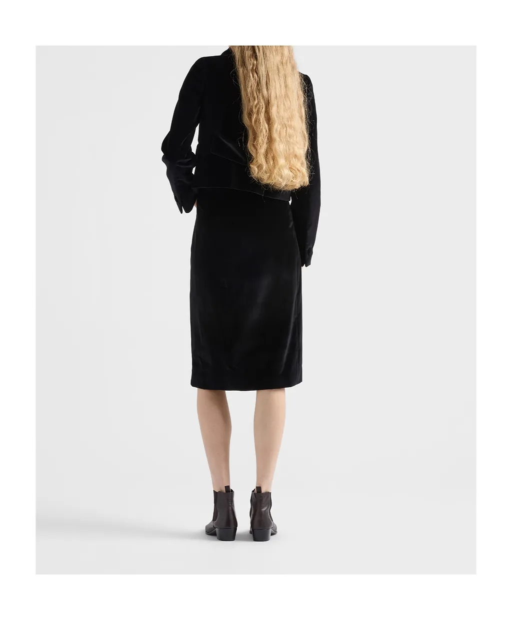 Single-Breasted Velvet Jacket