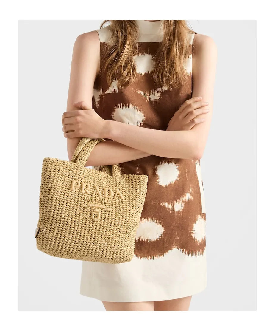 Prada Logo Detailed Small Tote Bag