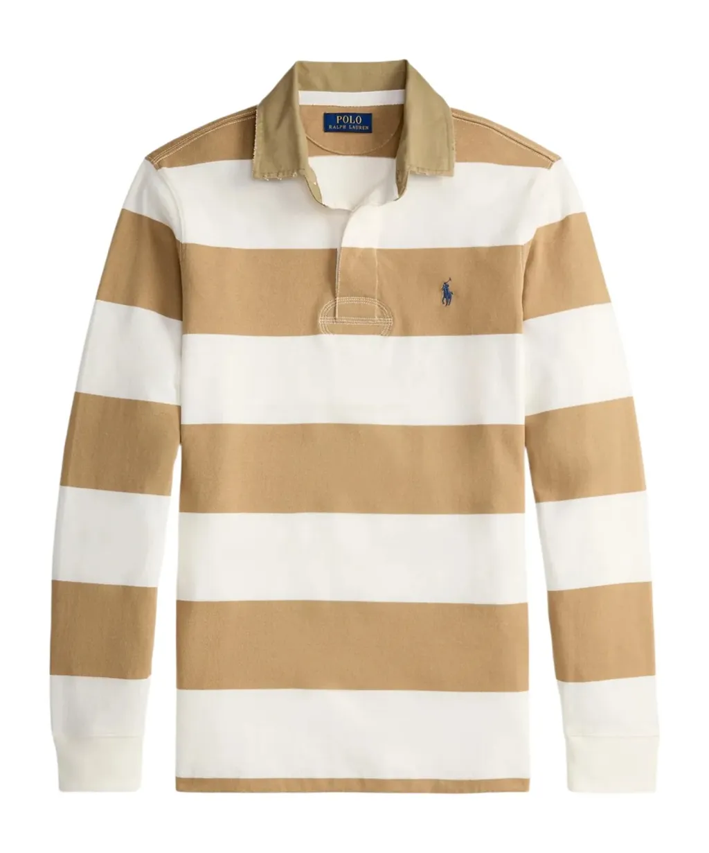 Striped Collared Rugby Polo Shirt
