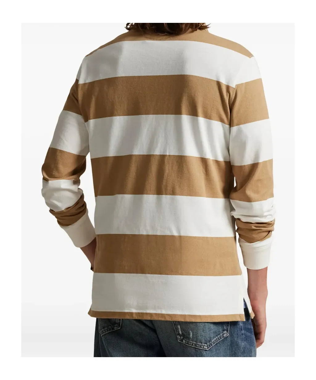 Striped Collared Rugby Polo Shirt