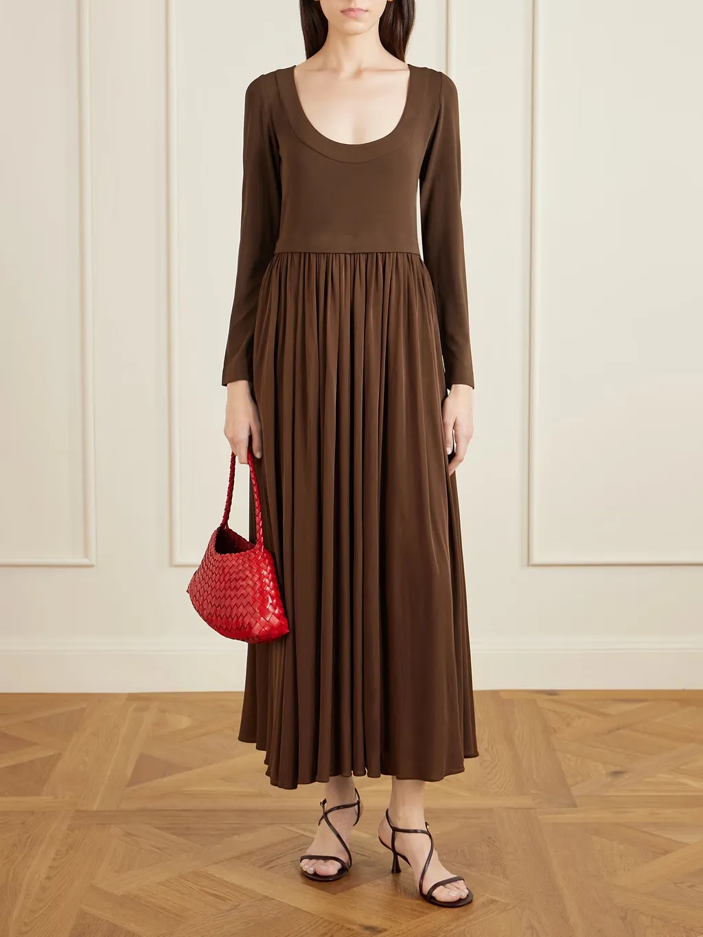 Stretch Knit Long Dress