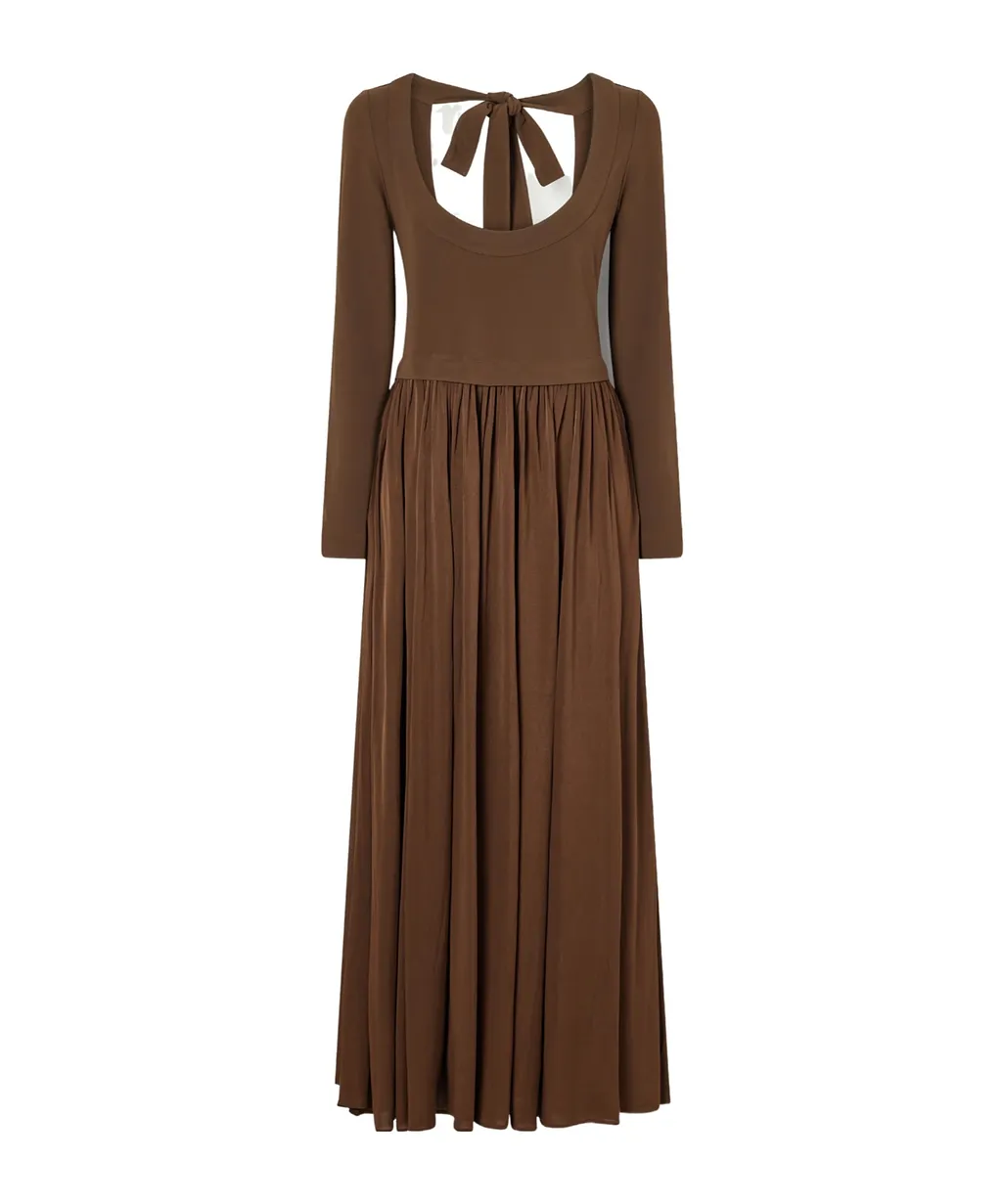 Stretch Knit Long Dress