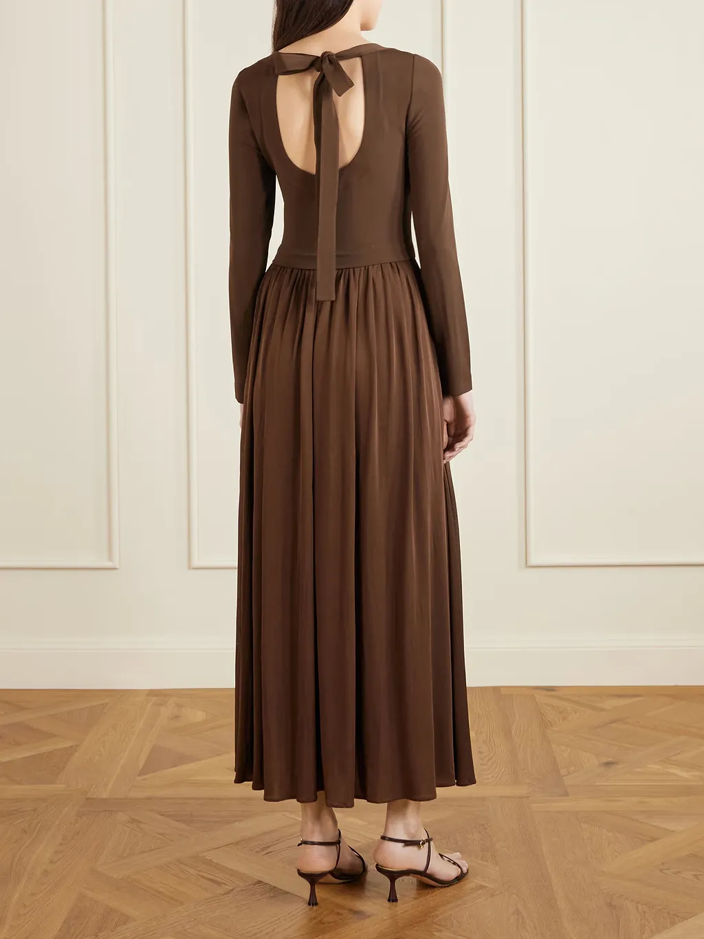 Stretch Knit Long Dress