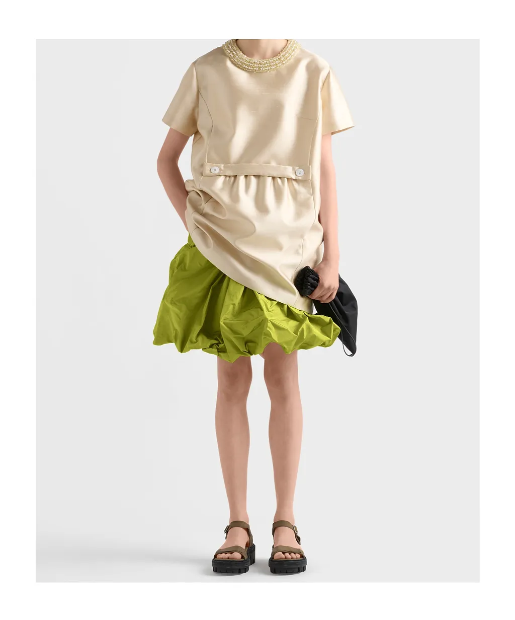 Technical Taffeta Skirt