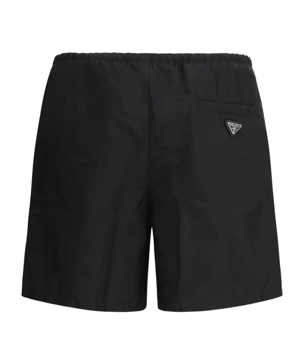 Prada Triangle-Logo Swim Shorts