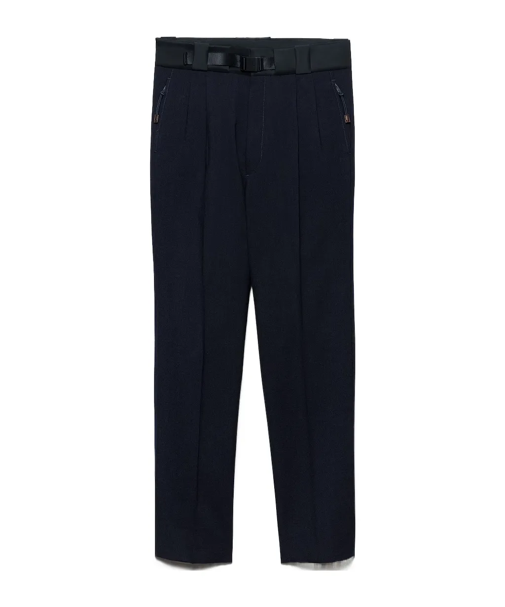 Wool Pants With Technical Details