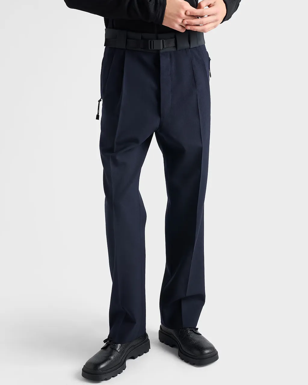 Wool Pants With Technical Details