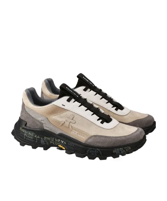 Beige Leather Sneakers Devin