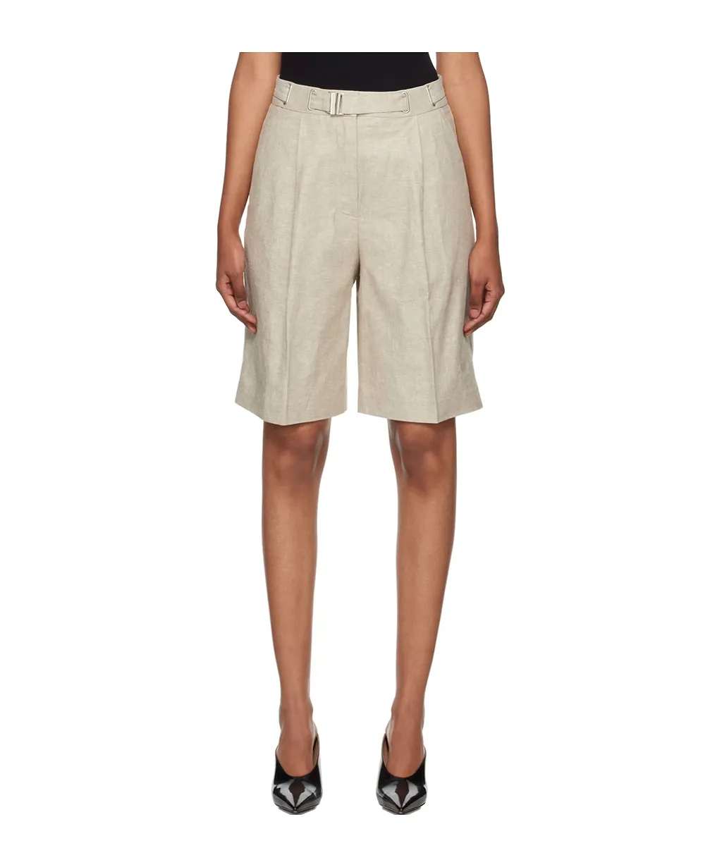 Belted Plaid Shorts