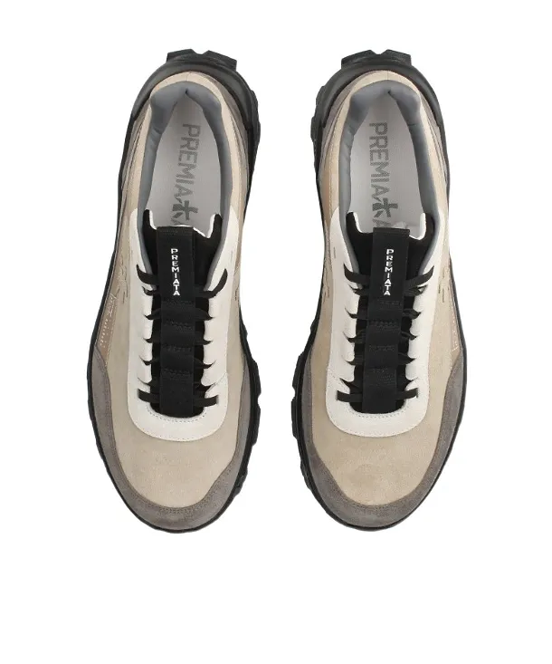 Beige Leather Sneakers Devin