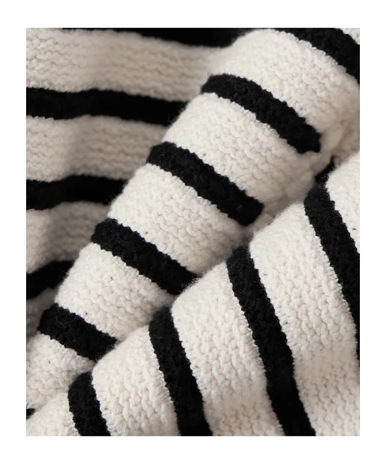 Henry Embellished Striped Knitted Cardigan