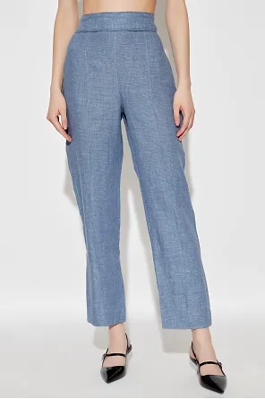 Elasticated-Waistband Crop Trousers