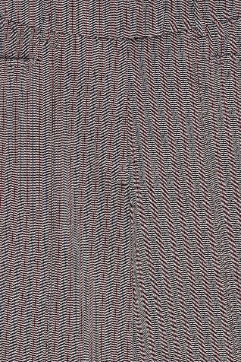 Herringbone-Pattern Striped Trousers
