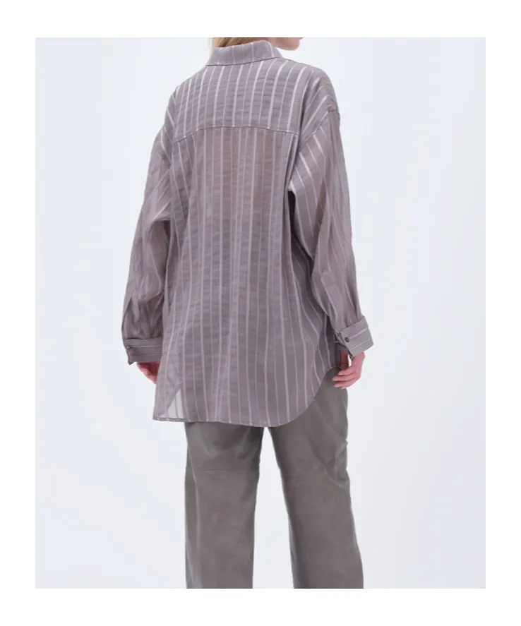 Remain Birger Christensen Sheer Stripe Blouse