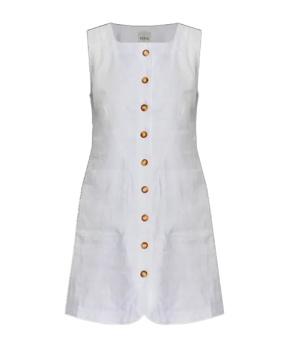 Posse Square-Neck Sleeveless Mini Dress