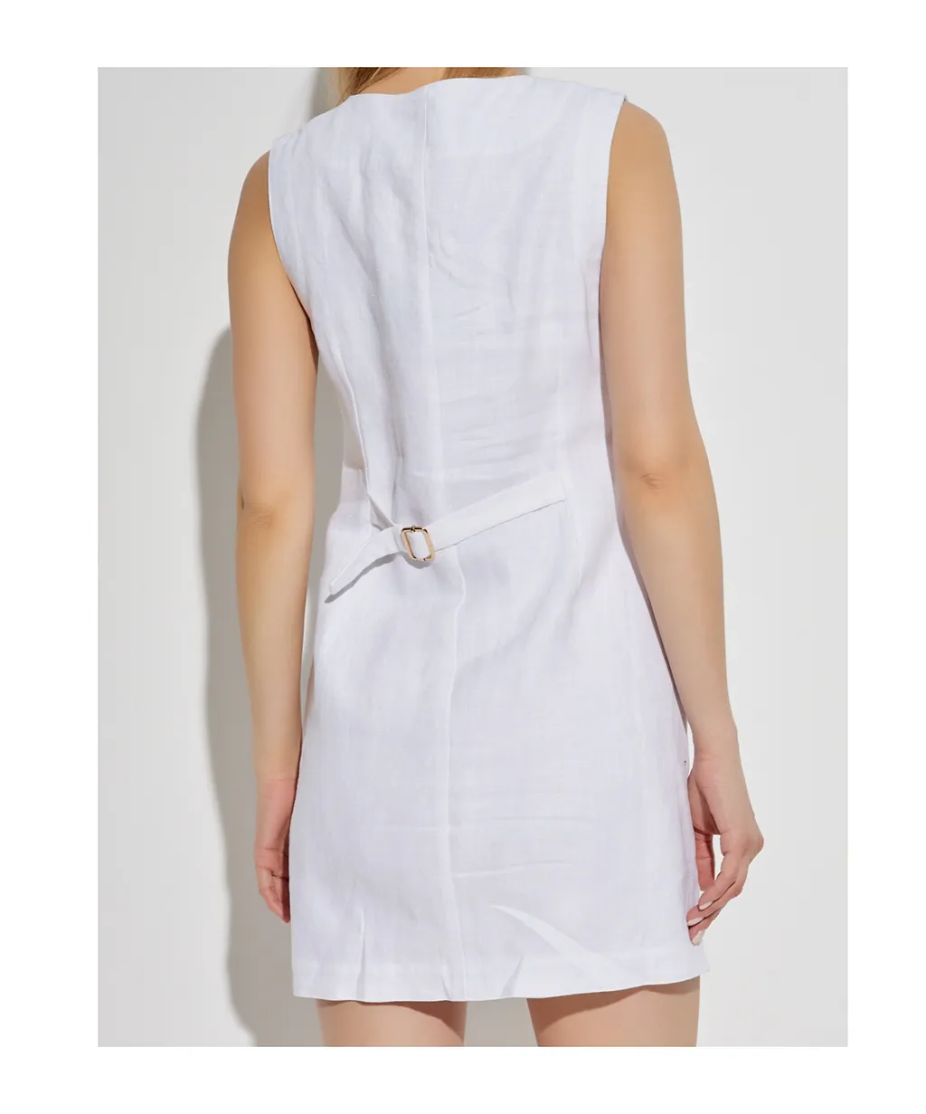 Posse Square-Neck Sleeveless Mini Dress