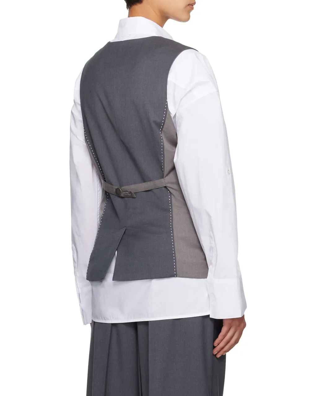 V-Collar Button Vest
