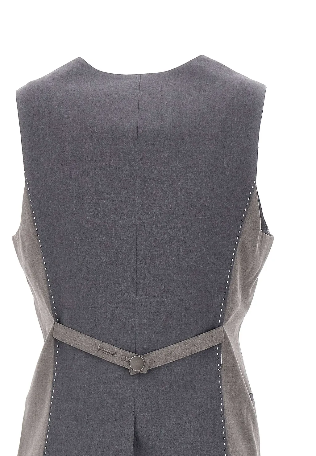 V-Collar Button Vest