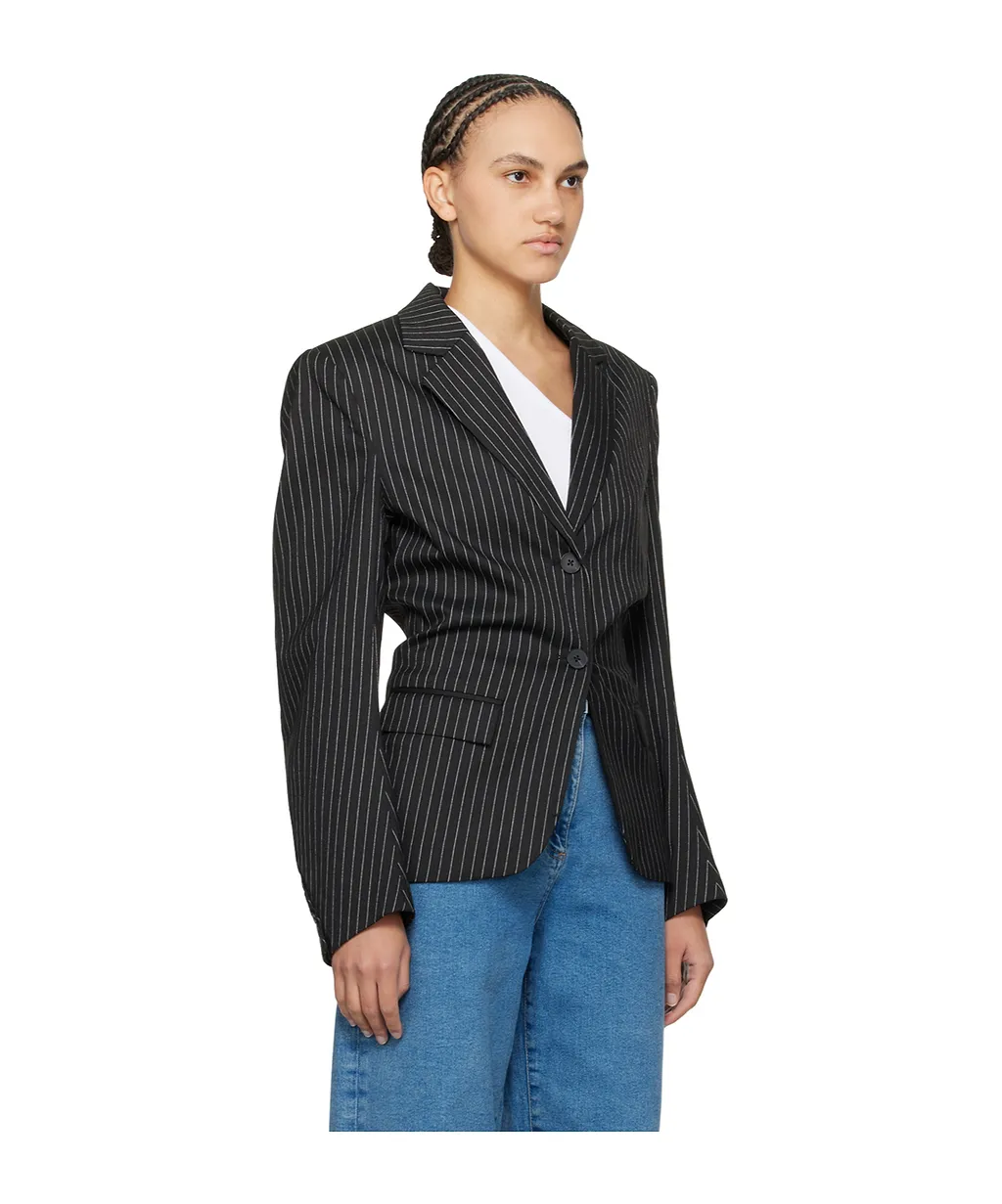 Stripe Pattern Blazer