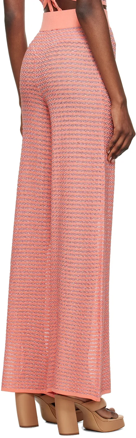 Striped Elastic Waist Casual Pants