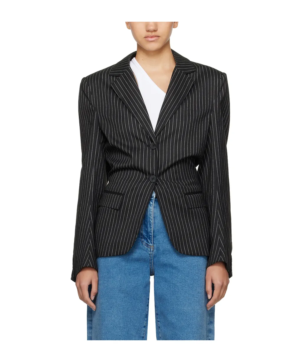 Stripe Pattern Blazer
