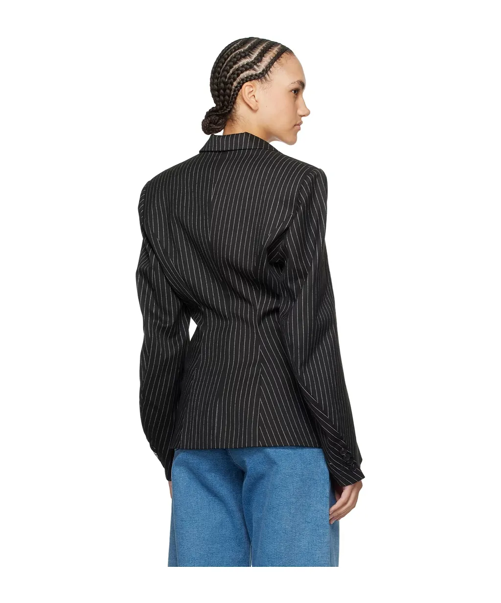Stripe Pattern Blazer