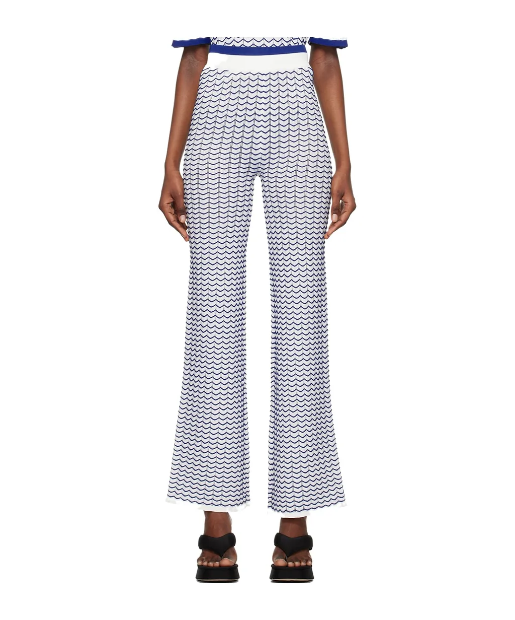 Striped Flared Casual Pants