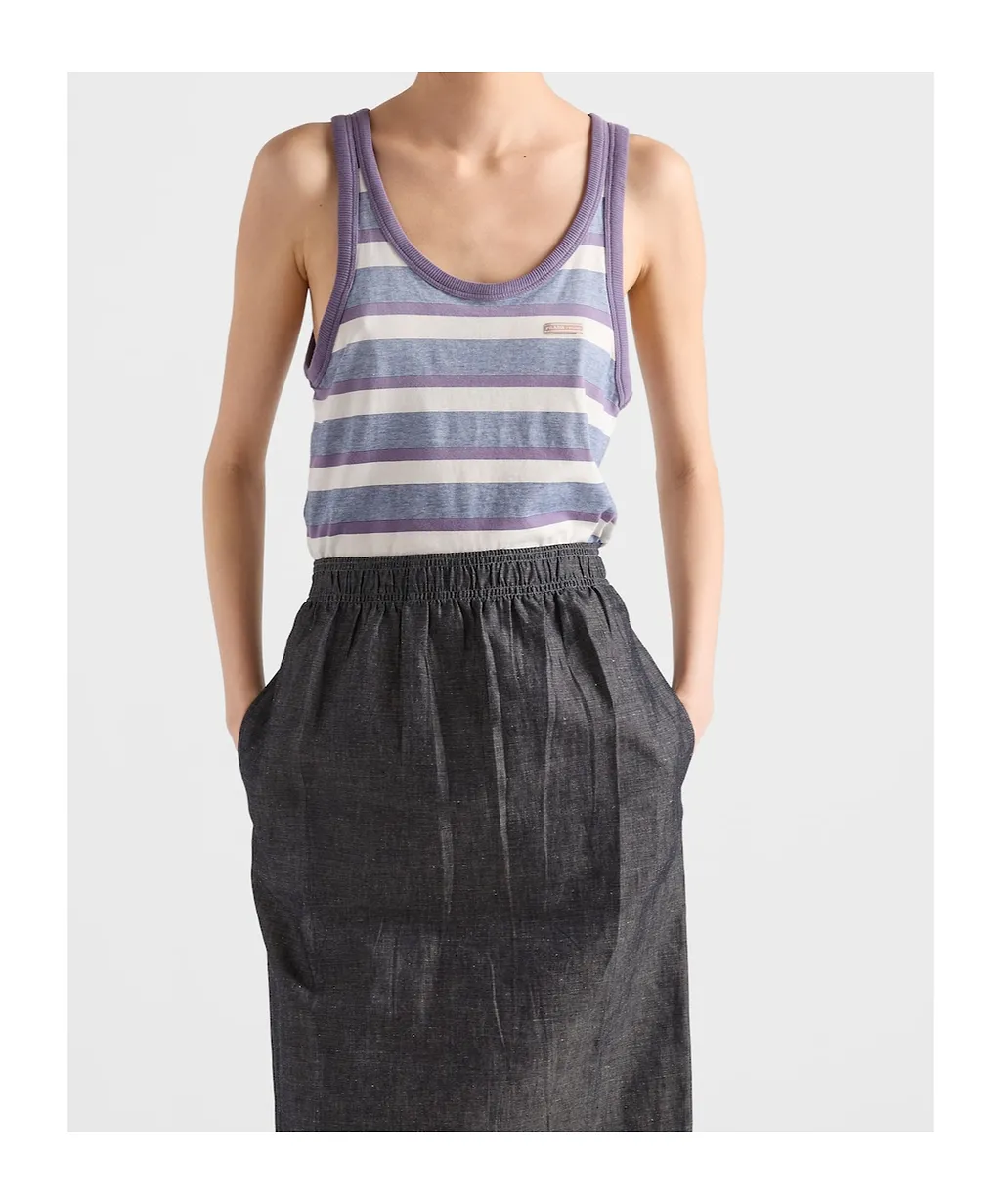 Prada Sleeveless Striped Top