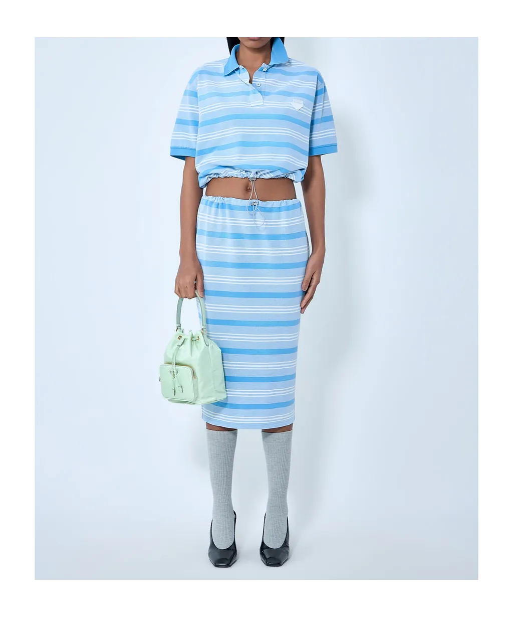Prada Striped Jersey Knitted Skirt