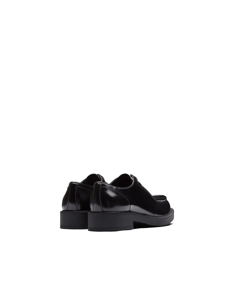 Brushed Leather Lace-Up Shoes