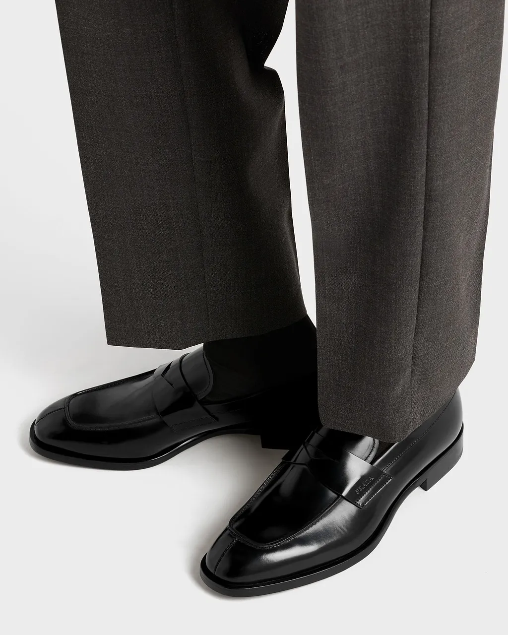 Brushed Leather Loafers
