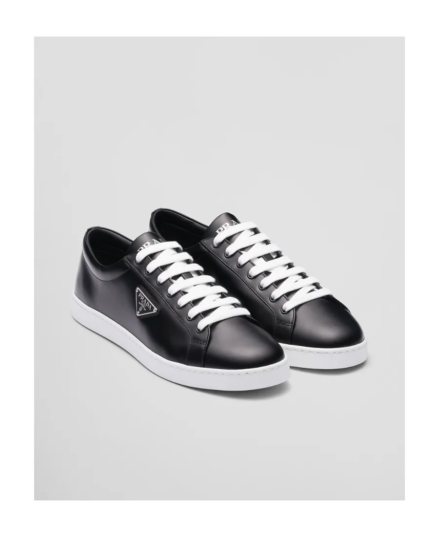 Brushed Leather Sneakers