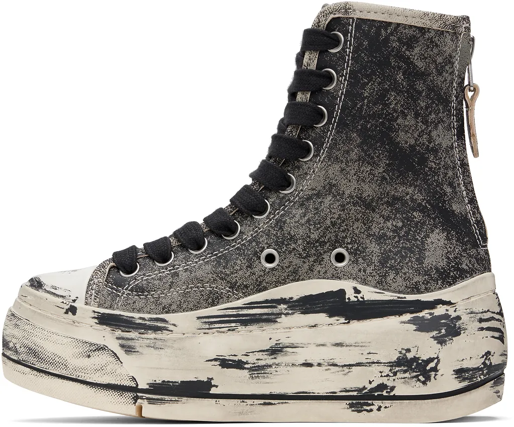 Kurt Distressed-Effect Zip-Fastening Sneakers
