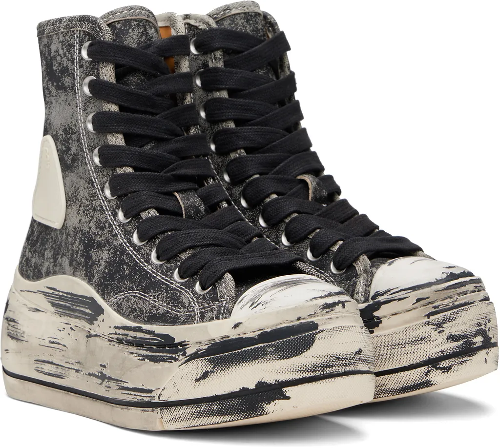 Kurt Distressed-Effect Zip-Fastening Sneakers
