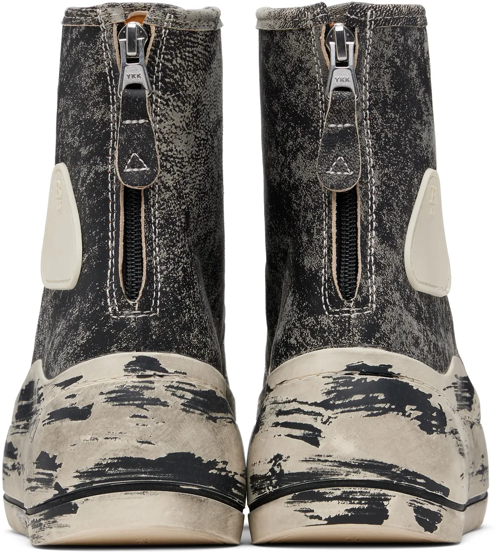 Kurt Distressed-Effect Zip-Fastening Sneakers