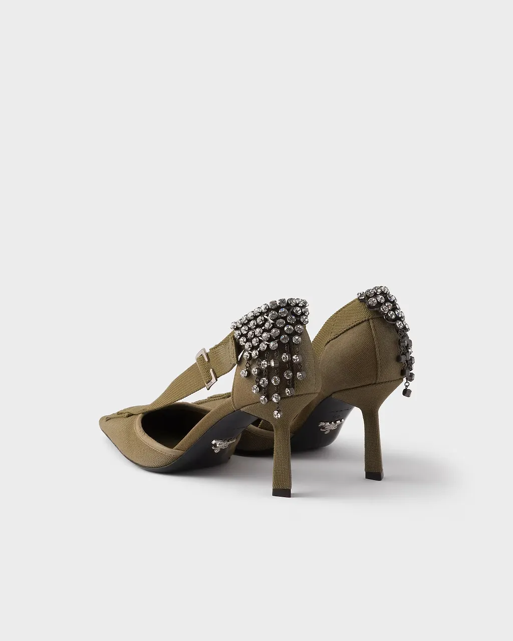 Prada Embellished Pointed-Toe Pumps