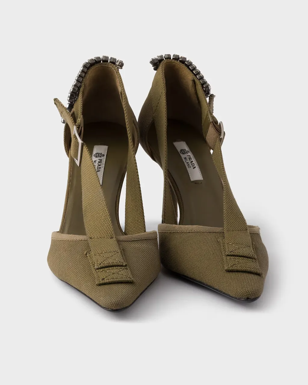 Prada Embellished Pointed-Toe Pumps
