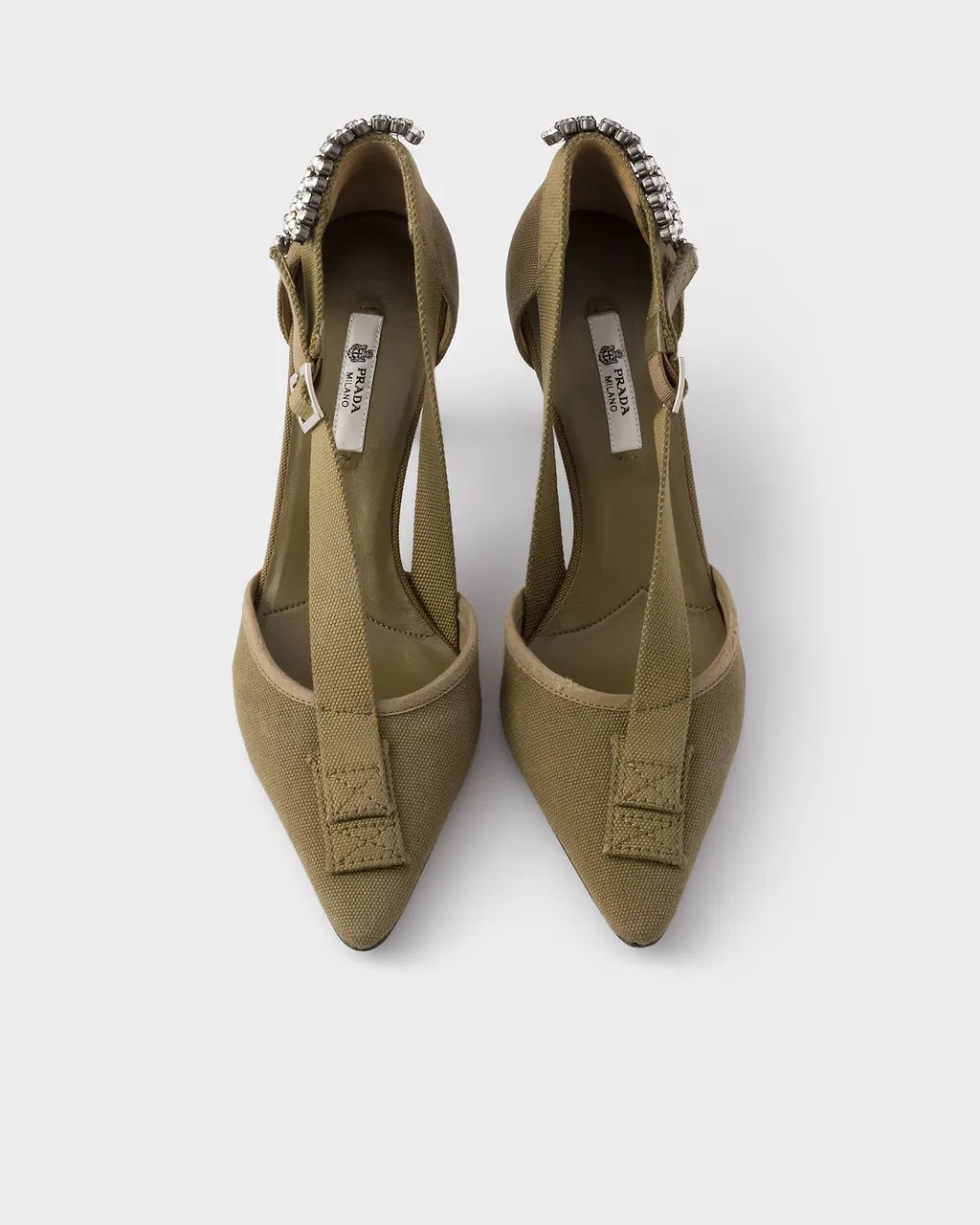 Prada Embellished Pointed-Toe Pumps