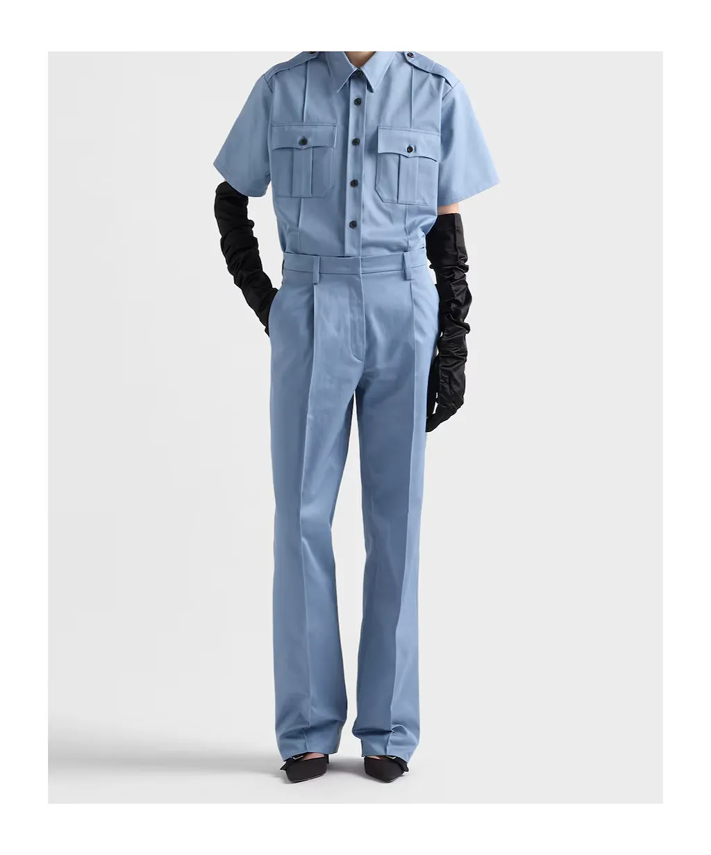 Prada Pleated Straight-Leg Pants