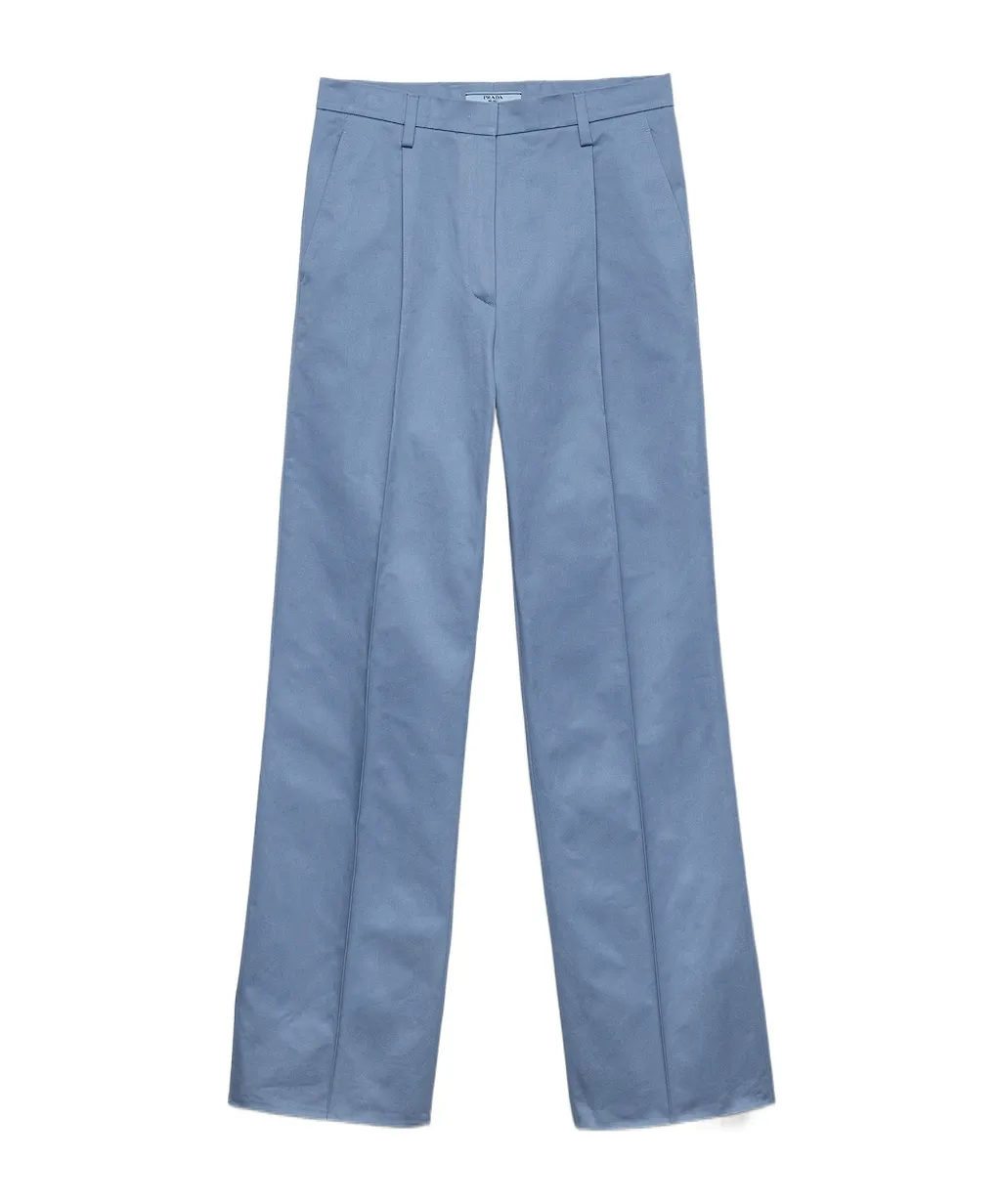 Prada Pleated Straight-Leg Pants