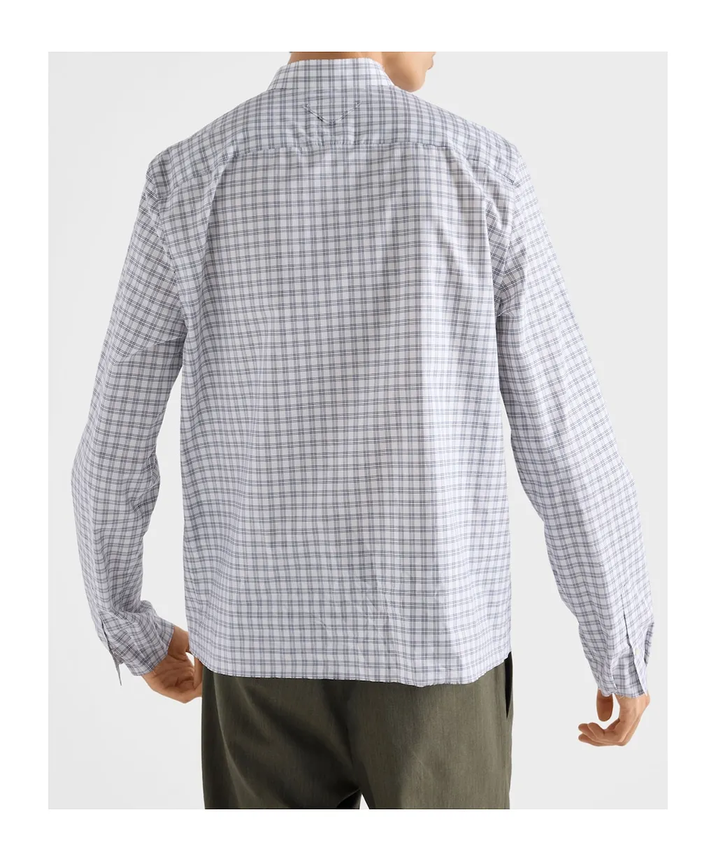 Prada Check Printed-Patch Shirt