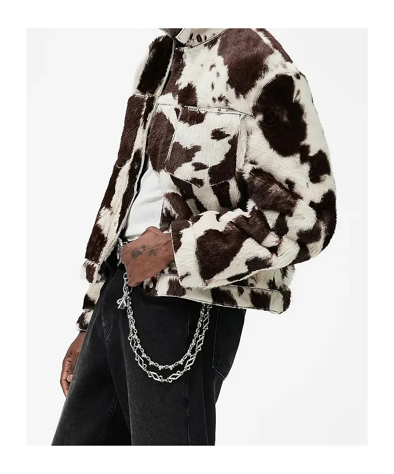 Represent Animal Motif Zip Jacket