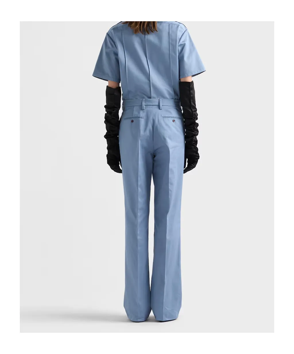 Prada Pleated Straight-Leg Pants