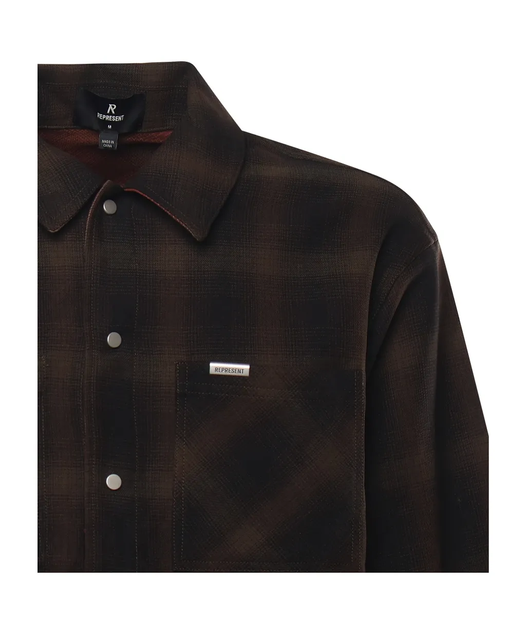 Represent Bonded Reversible Checked Shirt