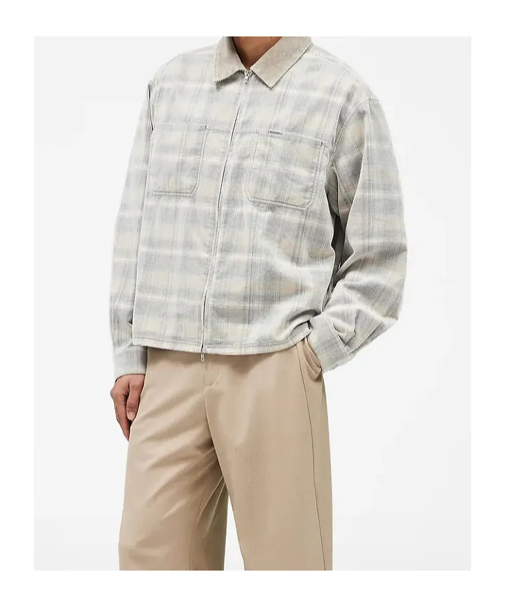Represent Check Corduroy Zip Shirt