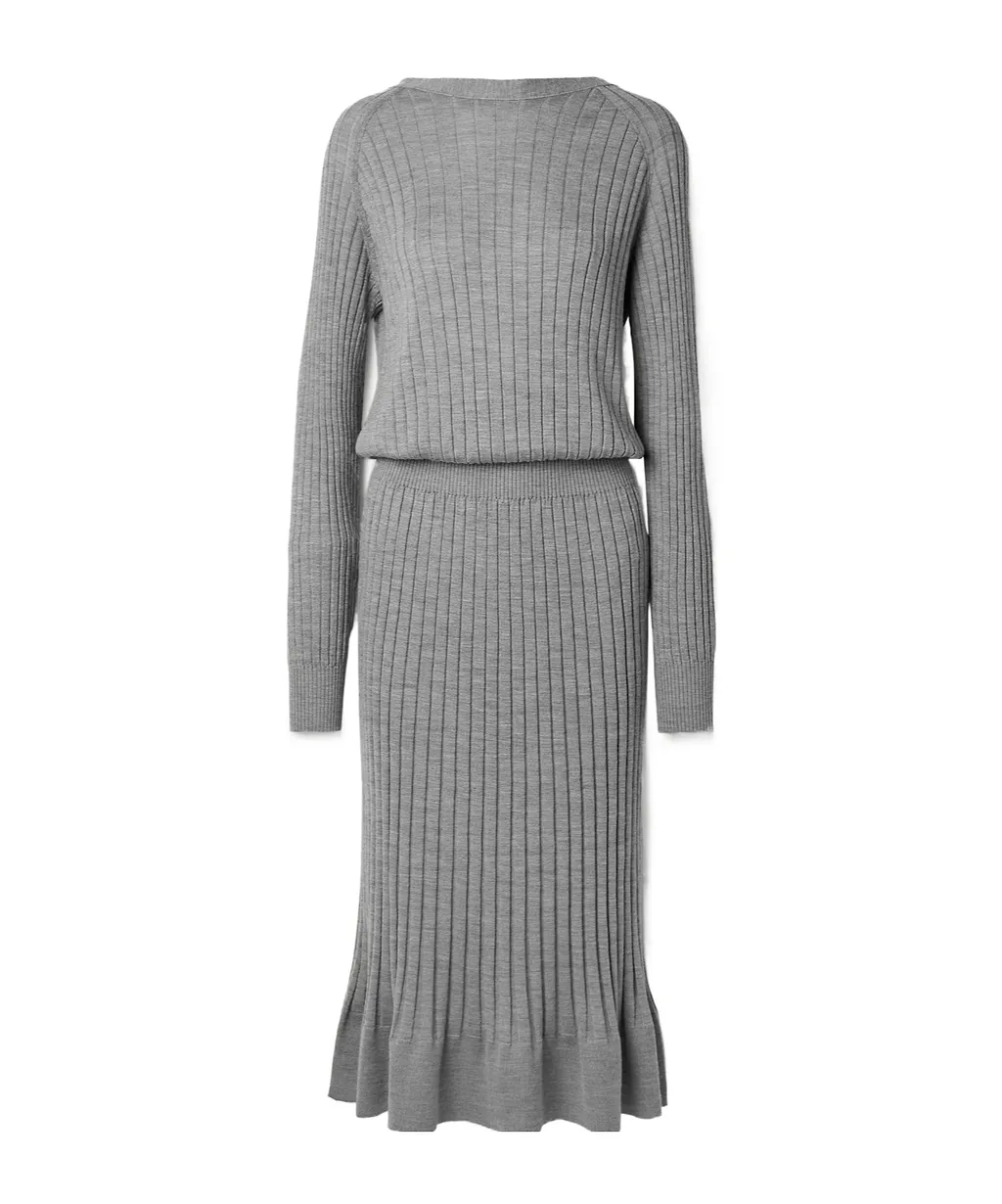 Eden Ribbed Wool Blend Dress