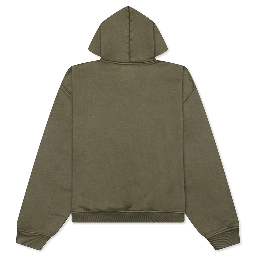 Represent Logo Embroidered Long Sleeved Hoodie