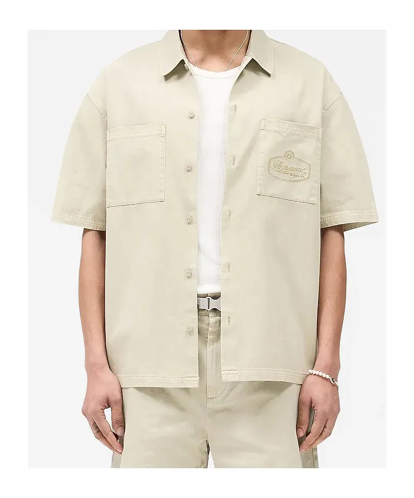 Represent Oversized Fit Short-Sleeved Overshirt
