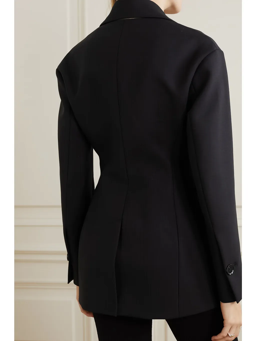 Paneled Wool-Blend Blazer